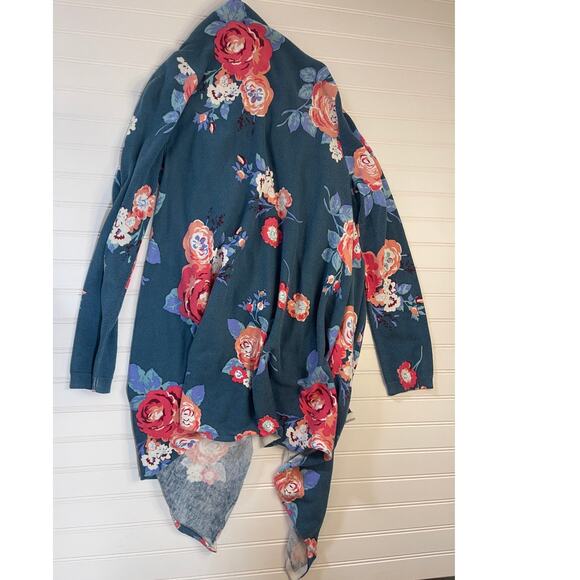 Matilda Jane Cozy Days Cardigan Wrap Sweater Top Floral - Size Women's Medium - Picture 6 of 7